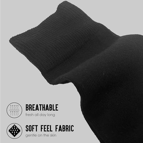 The Essentials Wardrobe Mens Socks 12 Pairs Heel & Toe Coloured Socks Mens Ribbed Top Formal & Casual Multipack Socks Soft Breathable Elastane Stretch Ankle Socks Size 6-11