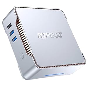 NiPoGi Mini PC, 12 GB DDR4 256 GB M.2 SSD Mini Desktop Computer Celeron J4125, 4K Micro PC Support 2, 5 Zoll SSD, HDMI, VGA, Dual-WLAN, BT, Gigabit-Ethernet für Büro, Schule, HTPC