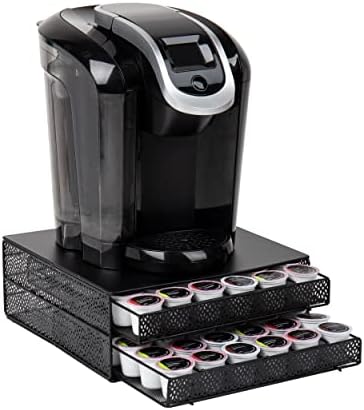 Mind Reader Storage Drawer Coffee Pod Holder, 72 Capacity, Black