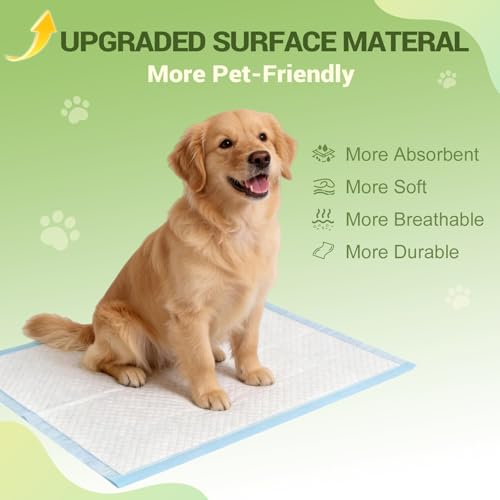 Image of IMMCUTE 100 Count Premium Puppy Pads, 22 inchx23 inch Dog Pee Pads - Ultra-Soft Heat-Sealed, 6-Layer Leak-Proof & Super Absorbent Potty Training Pads for Dogs, Cats, Pets | Crate Training & Indoor Use, Blue