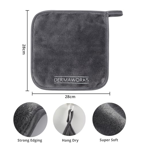 2x LUXURY MICROFIBRE FACE CLOTHS for Men & Women, Exfoliating & Cleansing Face Flannels, Makeup Remover Cloth - Image 3