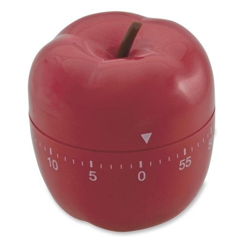 Minuteur de cuisine Baumgartens compact de 60 minutes avec cadran rotatif rouge