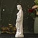 11.8 Inches St Joseph the Worker Wooden Catholic Statue -Pearl White Finish Sculpture, Handmade Religious Home Decor & Gift for Prayer Catholic Art