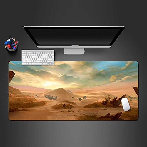 Tapis de souris multifonction pour gamer et bureau décor paysage de coucher de soleil
