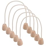 FOYTOKI 5pcs Cotton Rope Croquet Wickets with Wood Base Portable Lightweight Family Lawn Game for Backyard Outdoor Activities Simple Setup and Travel-Friendly Design