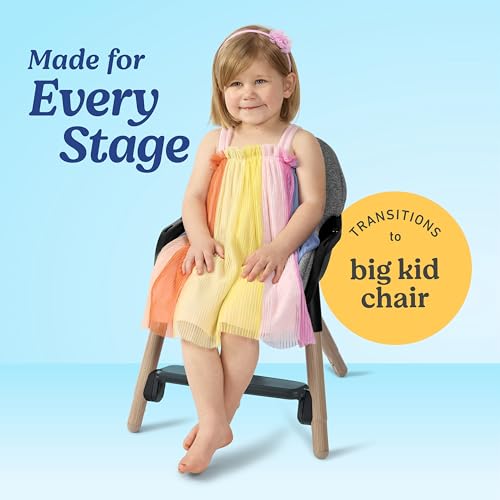 Image of Graco Ready2Dine DLX 4-in-1 Highchair, Portable High Chair with 4 Growing Stages, Foldable Baby High Chair, Toddler Feeding Seat, Youth Stool, and Big Kid Seat, Hazen
