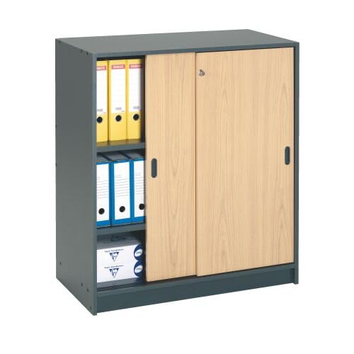 Générique Armoire Anthracite Portes coulissantes H 100 cm