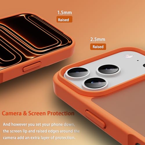 Image of iPhone 18 pro /17 pro Case,Translucent Matte(Orange)