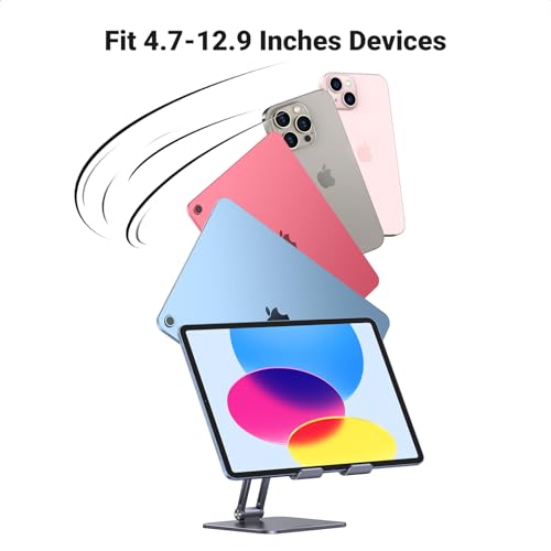 UGREEN Foldable Aluminum Tablet & Phone Stand - Adjustable Desk Holder for iPad, iPhone, and Tablets 15414