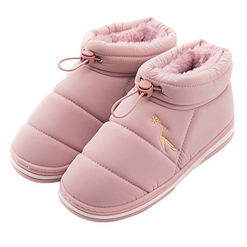 Rojeam Botas de Interior cálidas y acogedoras Unisex Zapatillas de casa Antideslizantes de Espuma de Memoria Botín de Nieve(Púrpura,39/40 EU) Cover