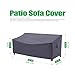 F&J Outdoors Heavy Duty Waterproof UV Resistant I Shape 3Seater Patio Sofa Cover, Grey, 82