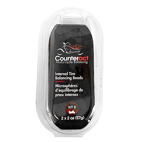 Counteract KIT-D Motorcycle Do It Yourself Tire/Wheel Balancing Beads Kit - (2) 2oz Balancing Bead Applications (2) Valve Caps and Cores (1) Core Remover Injector Bottle