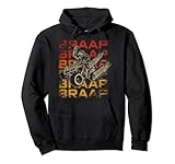 motociclista quad a quattro ruote braap atv vintage felpa con cappuccio