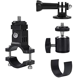 Soporte Camara Manillar Soporte de Cámaras de Acción para Bicicleta Rotación 360°Soporte de Deportiva Camara para Manillar de Motocicleta de Aluminio para Gopro Hero 9 8 7 6
