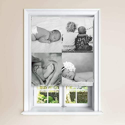 Lister Cartwright Personalised Blackout Roller Blinds Made to Measure Printed 2, 3, 4, 6, 9 or 12 images Easy Fit Child Safety Fixing Inc Made To Measure upto 60 cm Width & 140 cm Drop