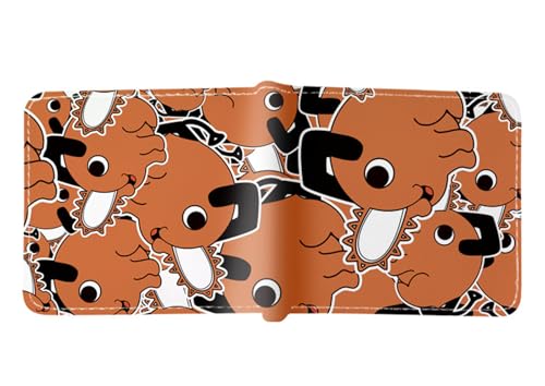 Anime Chainsaw Man Wallet Artificial Leather Bifold Multi ID Card Credit Card Holder 62