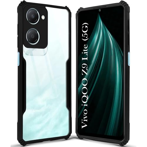 Image of Jkobi Back Cover Case for Vivo iQOO Z9 Lite (Shockproof with Polycarbonate Clear Panel | Professional Black)