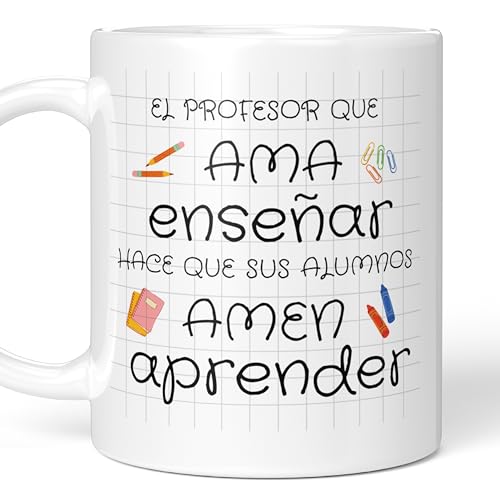 LA CASA DE LAS TAZAS® Detalles Únicos para Profes - Regalo Original Profesora - Taza Profesor - Regalos Maestra Infantil - Regalo Teacher (Diseño 3)