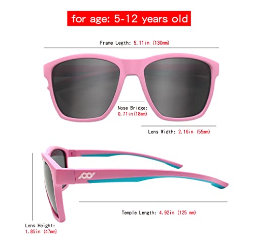 XII WY Kids Sunglasses Polarized UV Protection Flexible Rubber Glasses Shades for Boys Girls4