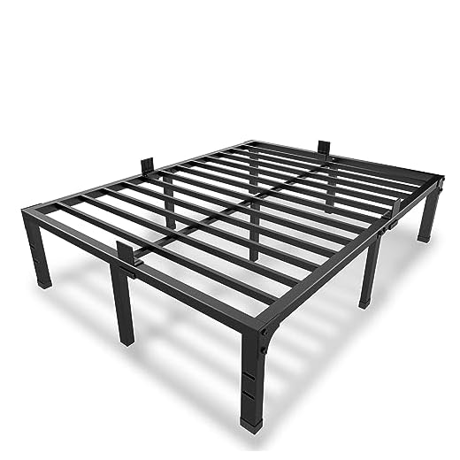 MAF 14 Inch Metal Platform Full Size Bed Frames, Heavy Duty Black Bed Frame with Steel Slats Support, No Box Spring Needed, Noise Free, Easy Assembly