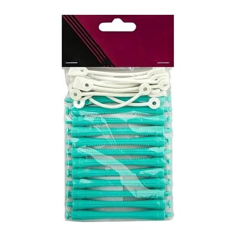 GLAMSA 12 perming rods - Curling hairdressing - DIY tool for hair styling - Hair curling with zero heat damage - Ideal for home or salon use - (Green 5MM) Cover