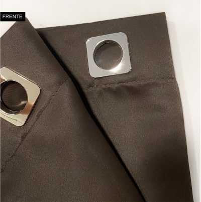 Cortina Tecido Blackout Blecaute Corta Luz Sala Quarto 80% 4,00 X 2,60m (Marrom)