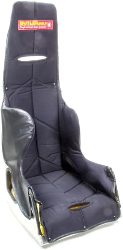 BBP-18A120-65-4101 Seat and Cover, Pro Sportsman, 18 in Wide, 25 Degree Layback, Black Cloth Cover Included, Aluminum, Natural, Kit