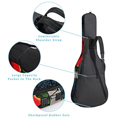 Hondank Bird Housse de protection rembourrée pour guitare acoustique classique, Multicolor 03, 42.9×16.9×4.7 in… - Les Beatles, Paul McCartney, John Lennon, RIngo Starr, George Harrison Hondank Bird Housse de protection rembourrée pour guitare acoustique classique, Multicolor 03, 42.9x16.9x4.7 in… – Image 4