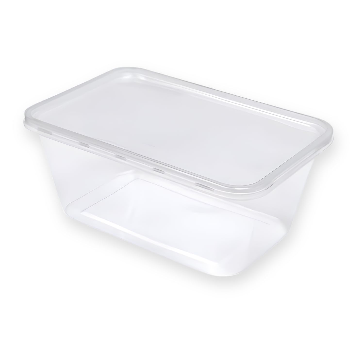 PACKLIO 50 1000ml Microwave Containers with Lids | Food Grade BPA Free Plastic Tubs | Microwave Dishwasher Freezer Safe | Food Storage Meal Prep Lunch Box Kitchen Takeaway