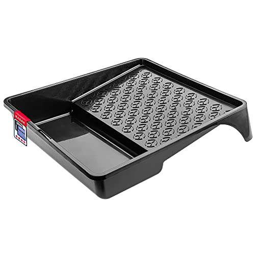 KADAX Vaschetta per verniciatura, ciotola colorata in plastica, ciotola per pittura con impugnatura pratica, grande ciotola per vernice, accessorio leggero (1, nero)