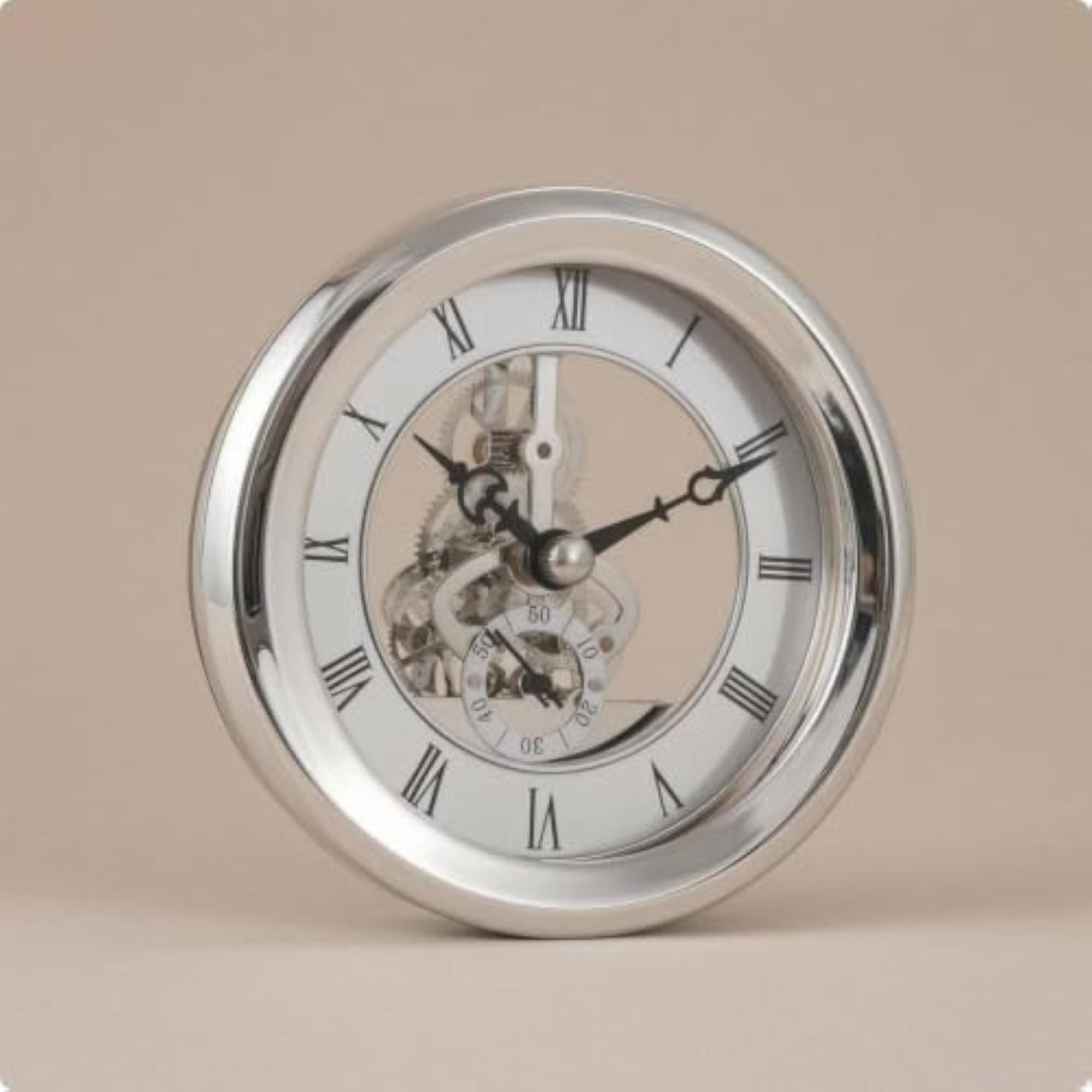 Frame Clock Insert with Visible Gears