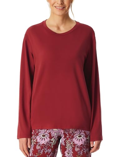 Haut de pyjama femme Schiesser en coton stretch t-shirt de nuit confortable manches longues