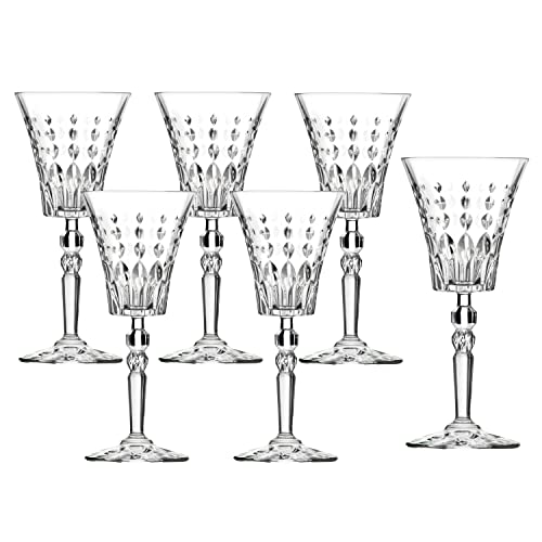 Lorren Home Trends Marilyn - Juego de 6 copas de vino tinto