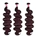 Beauty Forever 14inch Black Cherry Body Wave 12A Human Hair Weave 1 Bundle Brazilian Unprocessed Virgin Remy Human Hair Wavy Sew in Human Hair Extensions