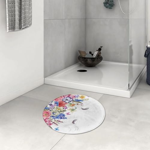 OHAGS Microfiber Soft Bath Mat,Non-slip Bathroom Mats,Machin