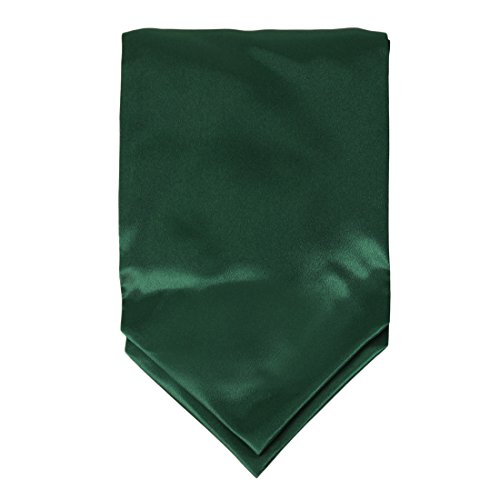 Dan Smith Green Solid Mens Ascot Perfect Fashion Polyster Cravat Contemporary Gift Idea Dra7E01O Dark Green #TOP3