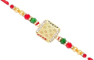 Auraecom Sentimental Threads: Celebrate Rakhi with Our Rakhi | Roli Chawal Rakhi Sets | Rakhi For Brother | Raksha Bandhan Rakhi | Designer Rakhi | Bhaiya Bhabhi Rakhi | Rakhi For Brother and Bhabhi | Bracelets Rakhi Gifts