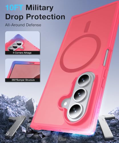 Image of NO.1 Magnetic for Samsung Galaxy Z Fold 8 Ultra Case with MagSafe | [Military Grade Drop Tested][Translucent Matte][Anti-Fingerprint]Soft Silicone Bumper for Samsung Fold 8 Ultra Case Slim,Rose