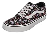 Vans Unisex Ward Canvas Low Platform Lace-up Sneaker - Ditsy Floral Black/White 9.5