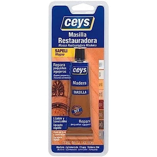 Ceys - Restaurador madera sapeli - Repara pequeños agujeros - Tubo 40 G