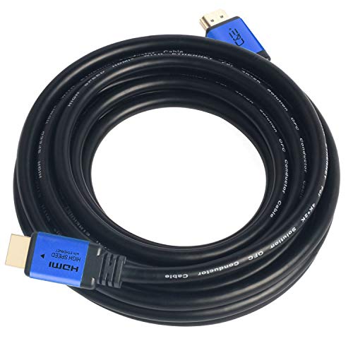 Image of C & E 25ft(7.6M) High Speed Ultra 4K HDMI Cable with Ethernet Blue (25 Feet /7.6 Meters) Supports 4Kx2K@60HZ, 18 Gbps - 24 AWG - 3D / ARC /CEC /HDCP 2.2 / CL3 - Xbox PS4 PC HDTV