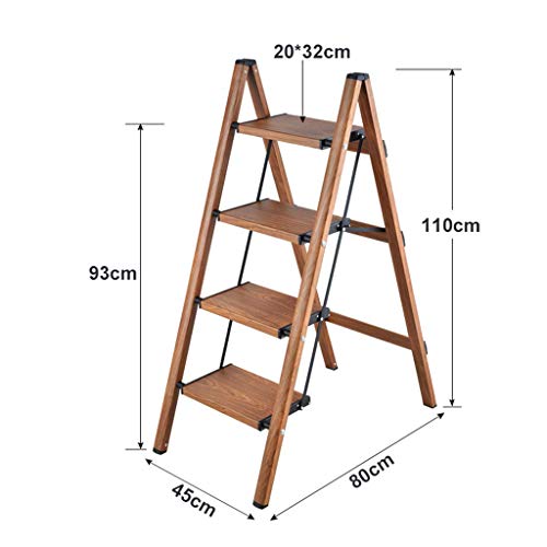 HAPPLiGNLY Home Step Stools,Multi-Function Household Folding Ladder Stool, 4-Step Ladder Chair, Shoe Rack, Flower Rack, Kitchen Step Stool, Widened (3 Color, Size : 45×80×110Cm),C