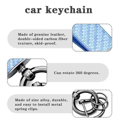 Image of Carbon Car Key Chain, Lightweight and Easy to Store,Fashionable, Perfect for Gifting to Car Owners