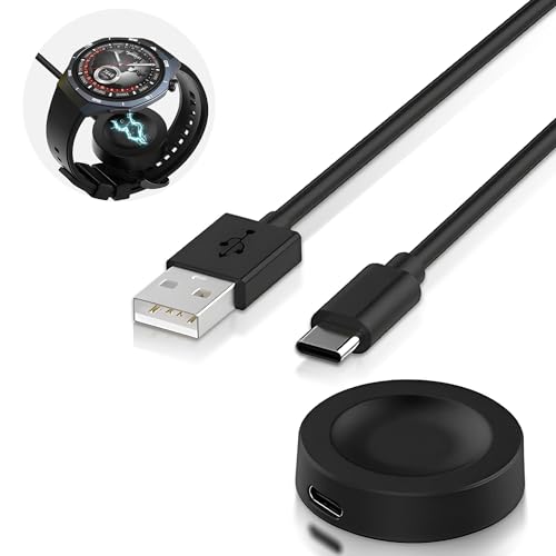 Ermorgen Carregador compatível com Huawei Watch GT5 Pro/GT5/GT4/GT3 Pro/GT3/GT3 SE/GT Runner/GT 2 Pro, Huawei Watch 4/4 Pro/D2, cabo USB de 50 cm, cabo de carregamento de substituição para estação de
