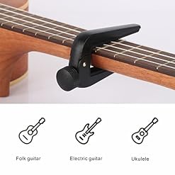 Capodastre de guitare noir – Capodastre universel en métal pour 6 et 12 cordes pour guitare acoustique classique… - Les Beatles, Paul McCartney, John Lennon, RIngo Starr, George Harrison Capodastre de guitare noir - Capodastre universel en métal pour 6 et 12 cordes pour guitare acoustique classique… – Image 4