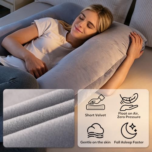 Image of U Shaped Pregnancy Pillow for Sleeping, Maternity Pillow for pregnant women