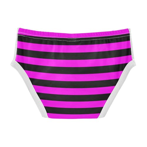 Black Hot Pink Stripe Toddler Boy's Underwear 2T2