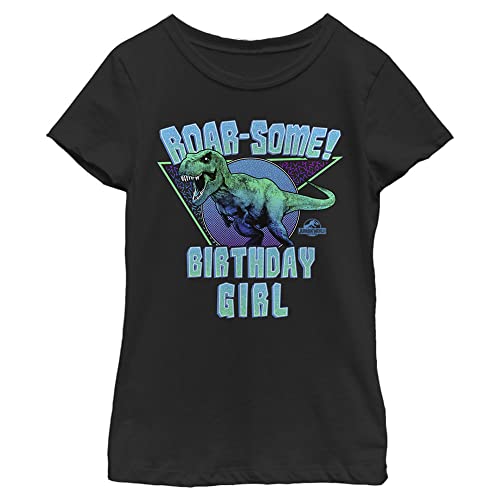 T-shirt Jurassic World fille noir XL pour goûter d'anniversaire à thème préhistorique