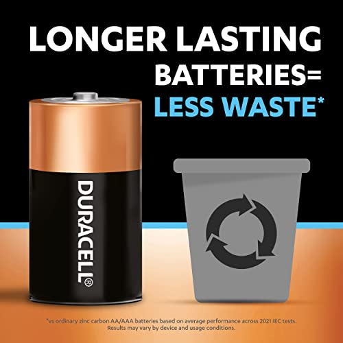 Duracell Ultra D Battery, Pack of 2, High-Drain Devices, Flashlight, Toy, Electric Door Lock