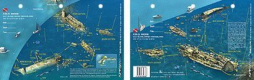 Innovative Scuba Concepts New Art to Media Underwater Waterproof 3D Dive Site Map - Rhone in British Virgin Islands (8.5 x 5.5 Inches) (21.6 x 15cm)